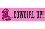 Cowgirl up bumper sticker Cowgirl up bumper sticker