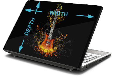 Image of Laptop Skin's Width and Depth