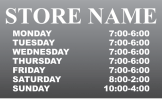 Store Hours Lettering