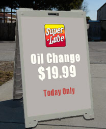 Gray Sidewalk Sign