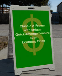 Green Sidewalk Sign