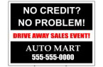 Auto Sales Event Yard Sign Auto Sales Event Yard Sign