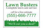 Lawn Care Yard Sign Lawn Care Yard Sign